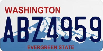 WA license plate ABZ4959