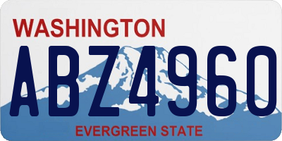 WA license plate ABZ4960