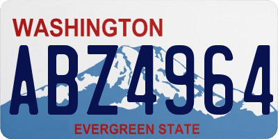 WA license plate ABZ4964