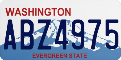 WA license plate ABZ4975