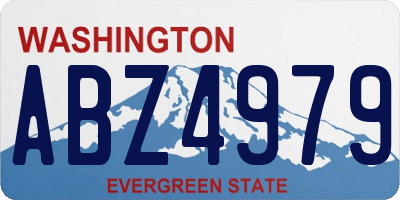 WA license plate ABZ4979