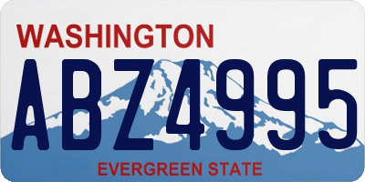 WA license plate ABZ4995