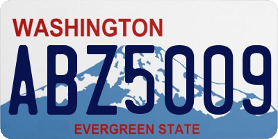 WA license plate ABZ5009