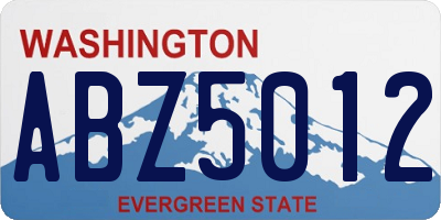 WA license plate ABZ5012