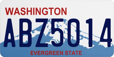 WA license plate ABZ5014