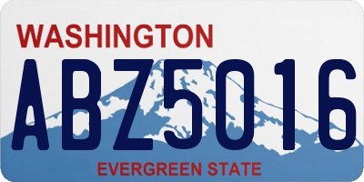 WA license plate ABZ5016