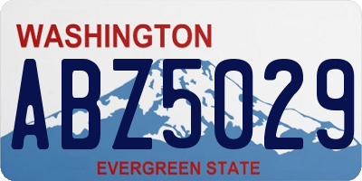 WA license plate ABZ5029