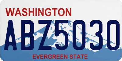 WA license plate ABZ5030