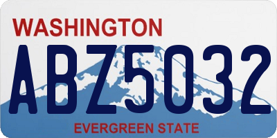 WA license plate ABZ5032