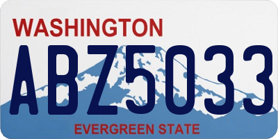 WA license plate ABZ5033