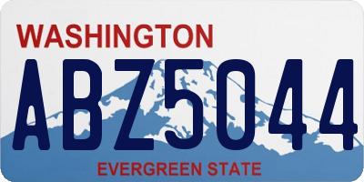 WA license plate ABZ5044