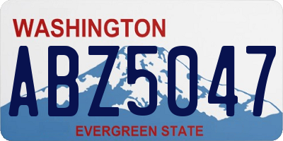 WA license plate ABZ5047