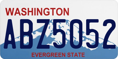 WA license plate ABZ5052