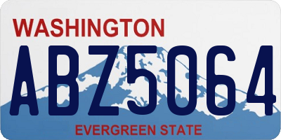 WA license plate ABZ5064
