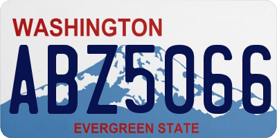 WA license plate ABZ5066