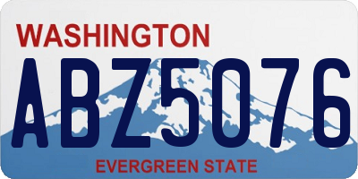 WA license plate ABZ5076