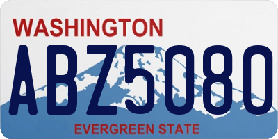 WA license plate ABZ5080