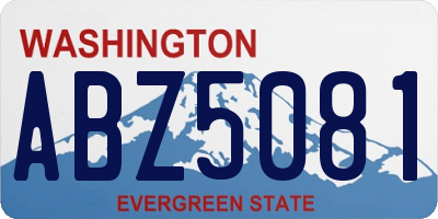 WA license plate ABZ5081