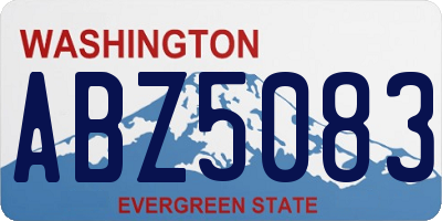 WA license plate ABZ5083