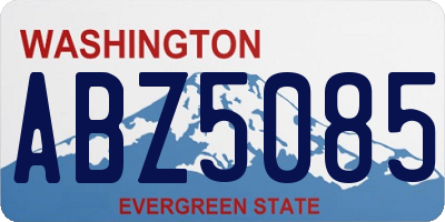 WA license plate ABZ5085