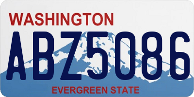 WA license plate ABZ5086