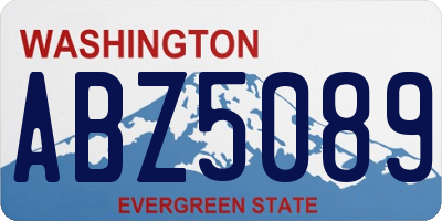 WA license plate ABZ5089