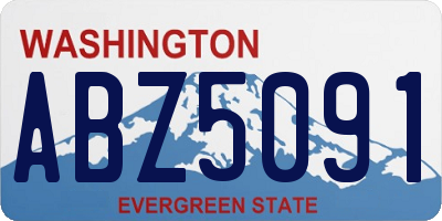 WA license plate ABZ5091