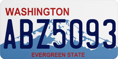 WA license plate ABZ5093