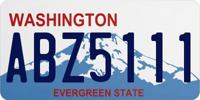 WA license plate ABZ5111