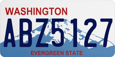 WA license plate ABZ5127