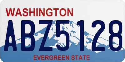WA license plate ABZ5128