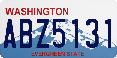 WA license plate ABZ5131