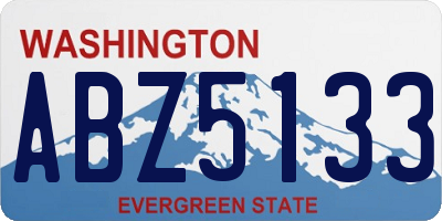 WA license plate ABZ5133