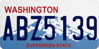 WA license plate ABZ5139