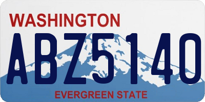 WA license plate ABZ5140