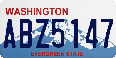 WA license plate ABZ5147