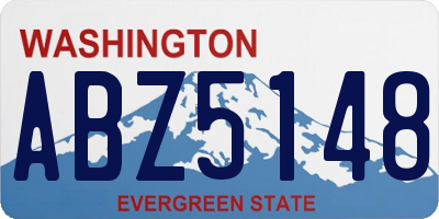 WA license plate ABZ5148