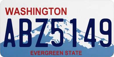 WA license plate ABZ5149