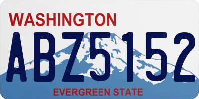 WA license plate ABZ5152