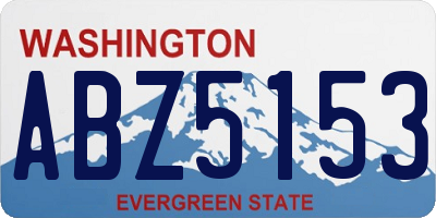 WA license plate ABZ5153
