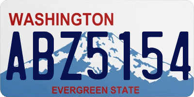 WA license plate ABZ5154