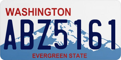 WA license plate ABZ5161