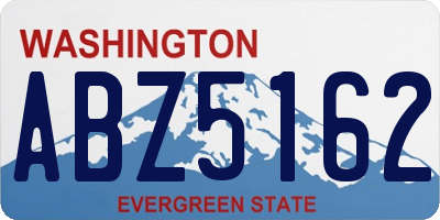 WA license plate ABZ5162