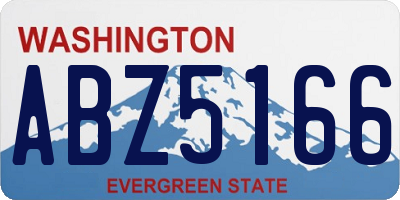 WA license plate ABZ5166