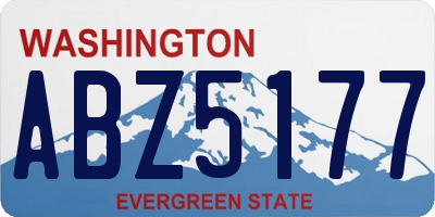 WA license plate ABZ5177