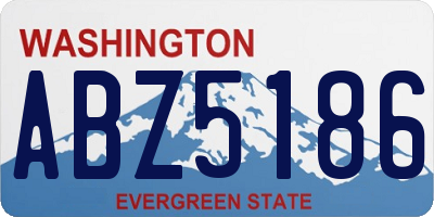 WA license plate ABZ5186