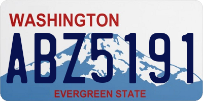 WA license plate ABZ5191