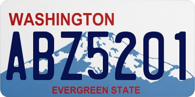 WA license plate ABZ5201