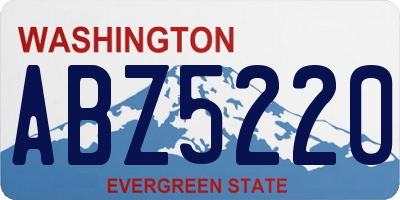 WA license plate ABZ5220