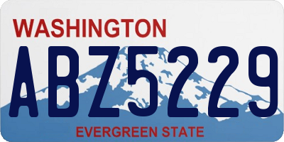 WA license plate ABZ5229